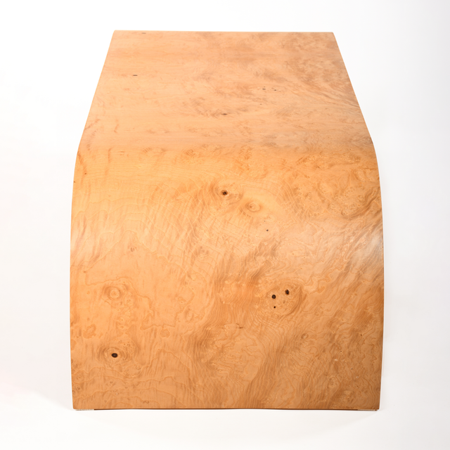 20e anniversaire table Toboggan<br> loupe de frêne huilé